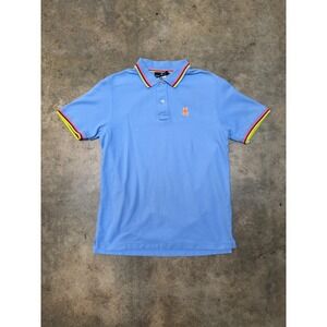 Psycho Bunny Polo Shirt Mens Size 5 Medium Blue Pima Cotton Logo Polo